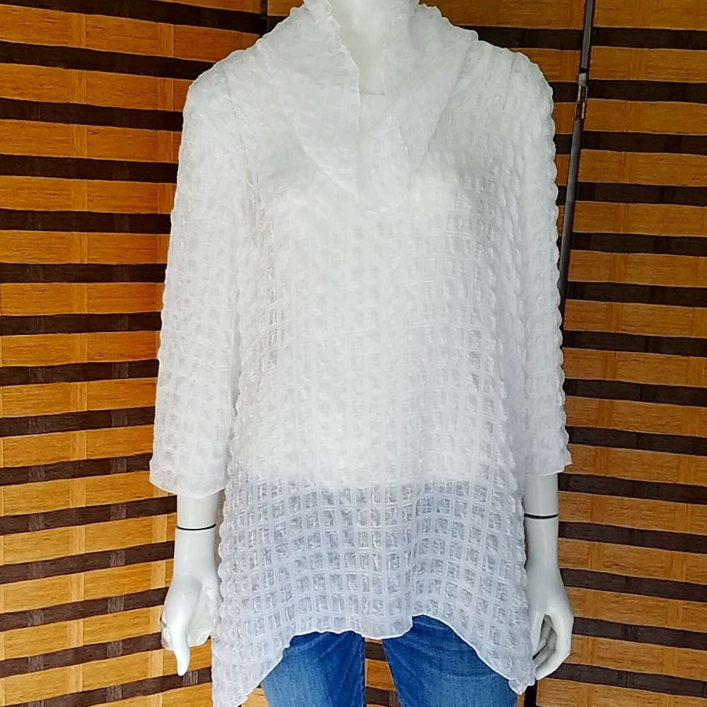 EUC! Chico's filmy flowy top